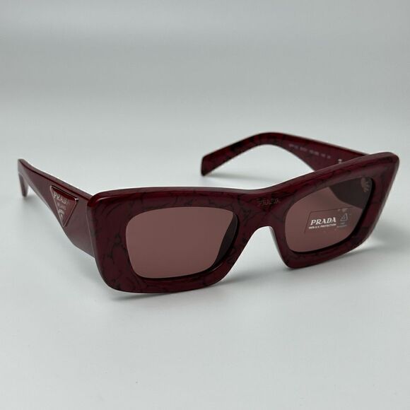 PRADA Sunglasses PR13ZS 15D08S Etruscan Marble Dark Violet NEW - Picture 7 of 13